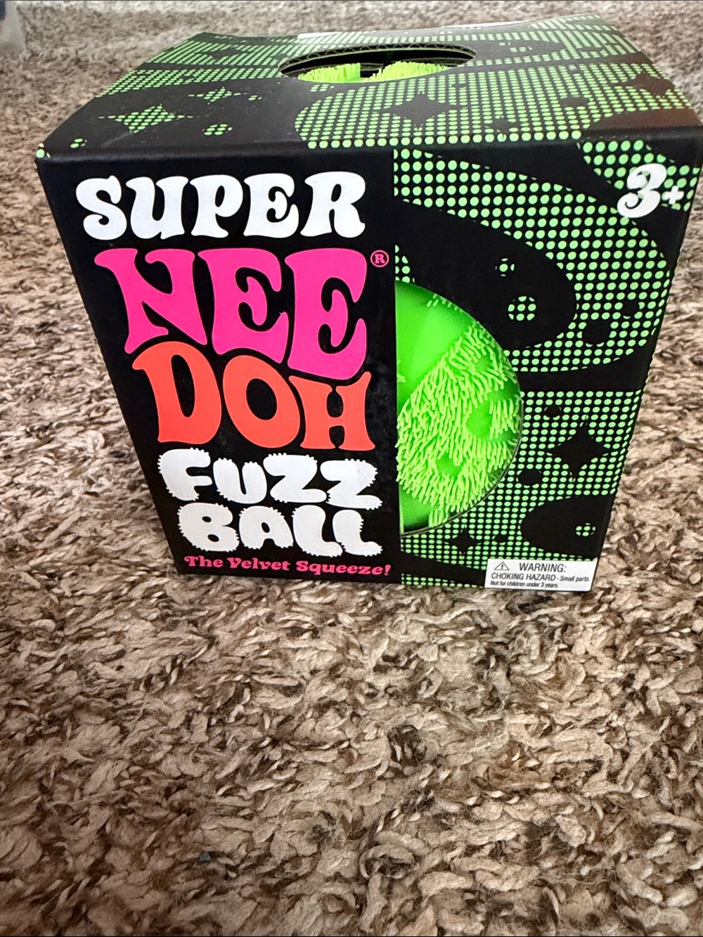 Brand New Super Nee Doh Fuzz Ball- Neon Green